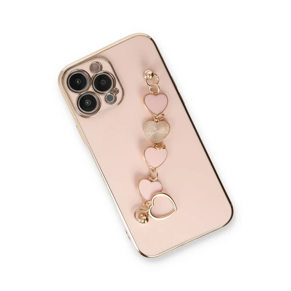 Apple İphone 13 Pro Kılıf Esila Silikon - Pudra - Resim 2