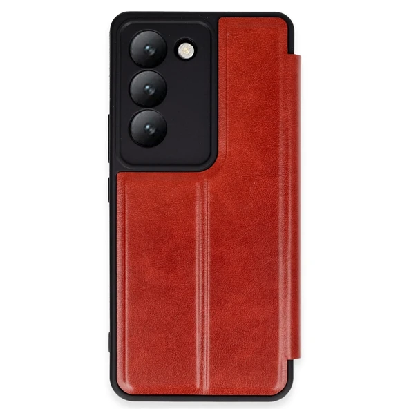 Vivo V30 Lite 4g Kılıf Flip Cover - Kırmızı ürün görseli 1
