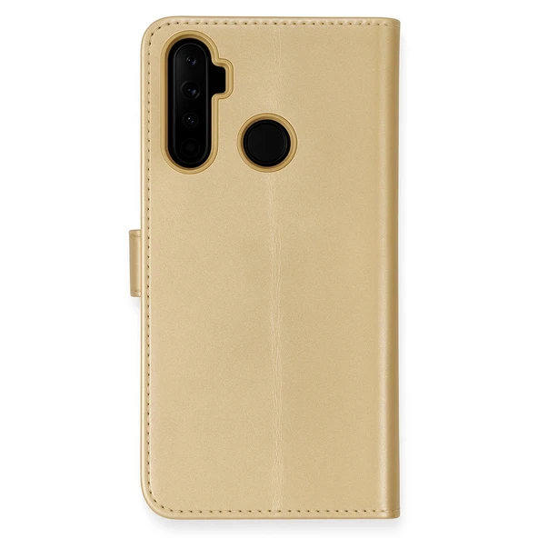 Realme 6i Kılıf Trend S Plus Kapaklı Kılıf - Gold ürün görseli 1