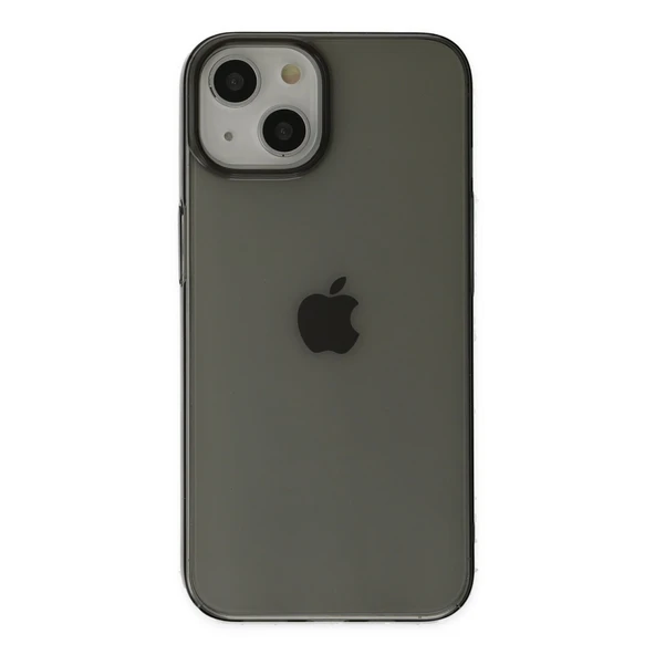 Apple İphone 14 Plus Kılıf Pc Sert Şeffaf Kapak - Siyah ürün görseli 1