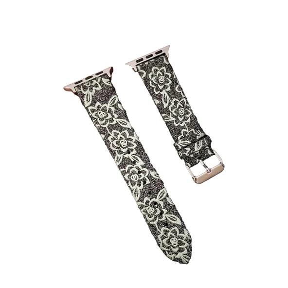 Apple Watch 38mm Creeper Desenli Kordon - Siyah ürün görseli 1