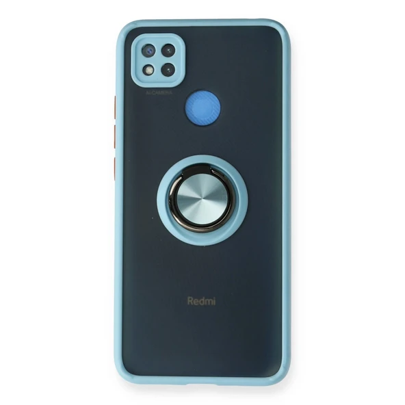 Xiaomi Redmi 9c Kılıf Montreal Yüzüklü Silikon Kapak - Buz Mavi ürün görseli 1