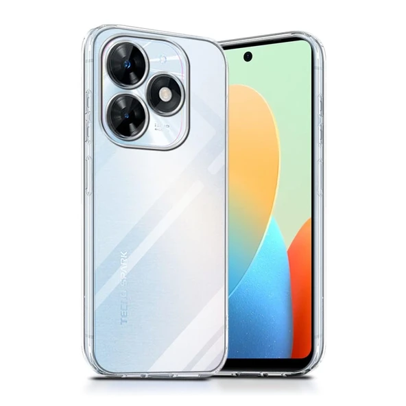 Tecno Spark Go 2024 Kılıf Lüx Şeffaf Silikon ürün görseli 1