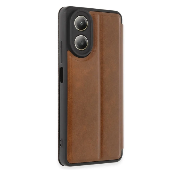 Oppo A38 Kılıf Flip Cover - Taba - Resim 2