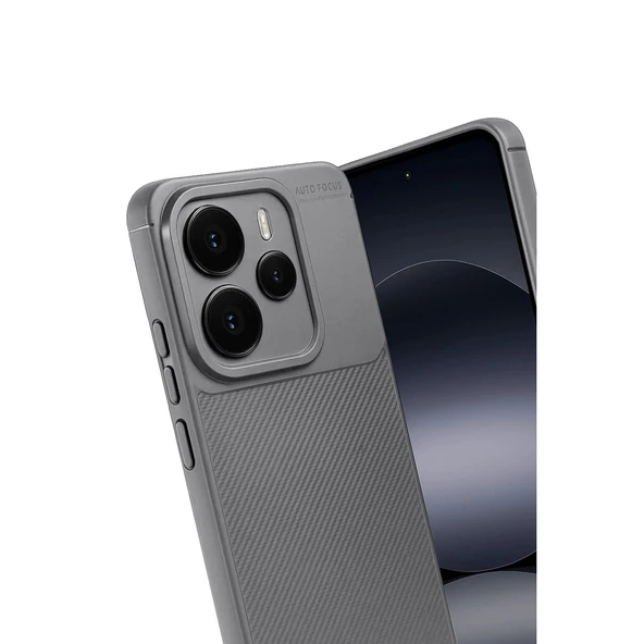 Xiaomi Note 14 5g Auto Focus Karbon Kapak - Gri - Resim 2