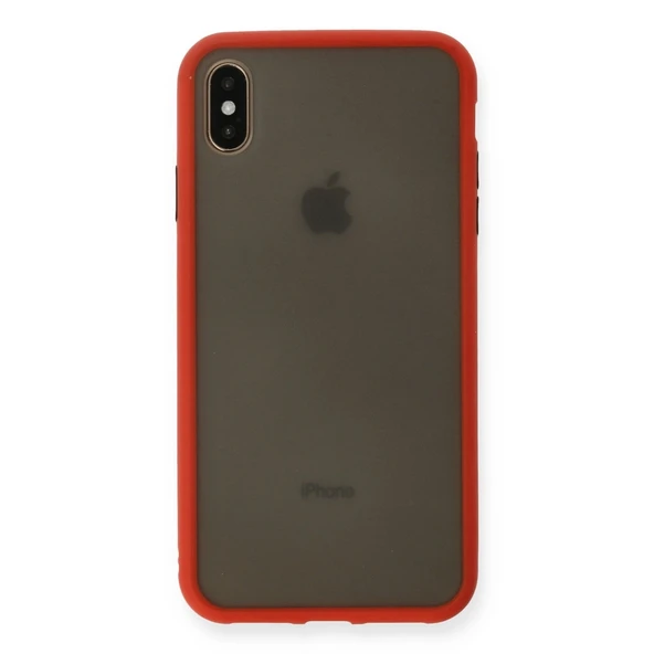 Apple İphone Xs Max Kılıf Montreal Silikon Kapak - Kırmızı ürün görseli 1