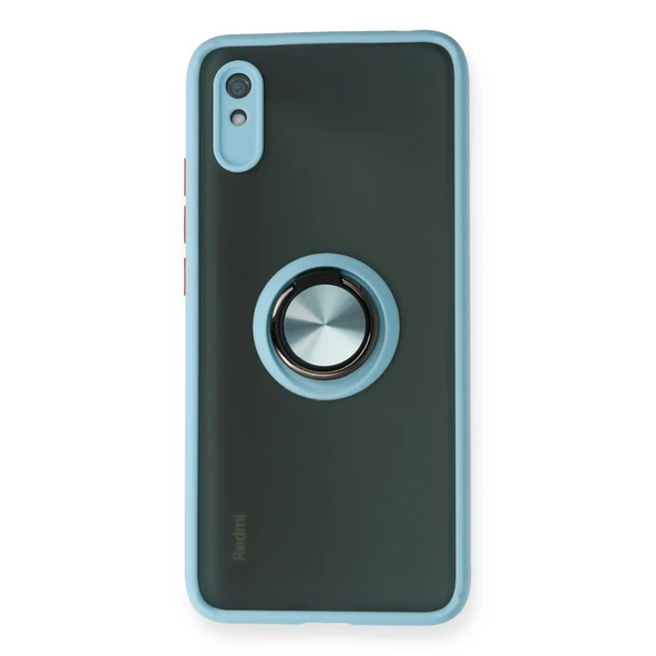Xiaomi Redmi 9a Kılıf Montreal Yüzüklü Silikon Kapak - Buz Mavi ürün görseli 1