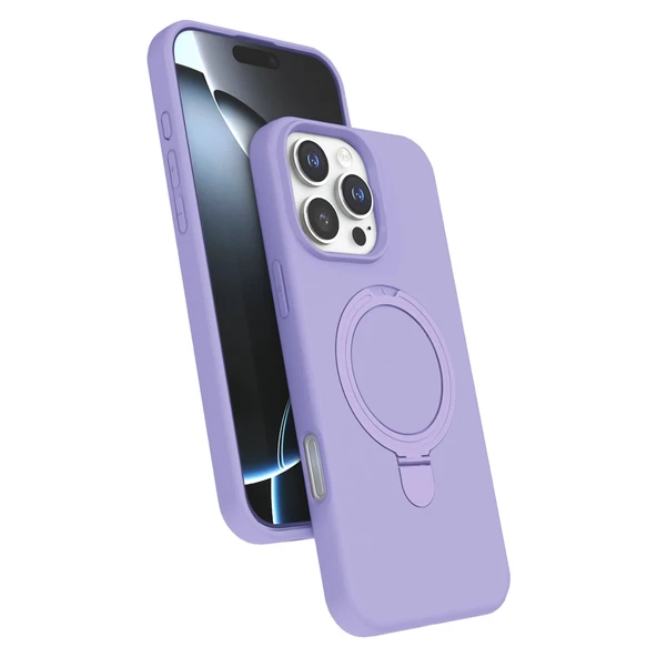 Apple İphone 16 Pro Max Regal Magsafe Standlı Kapak - Lila ürün görseli 1