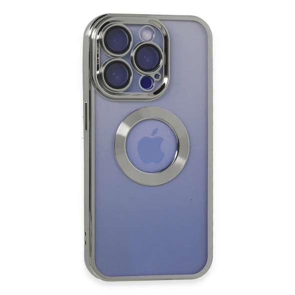 Apple İphone 15 Pro Kılıf Slot Silikon - Gümüş ürün görseli 1