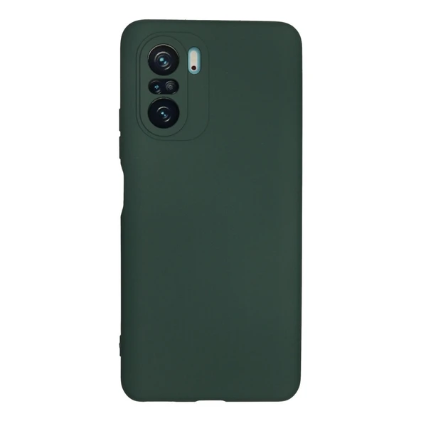 Xiaomi Poco F3 Kılıf Nano İçi Kadife Silikon - Koyu Yeşil ürün görseli 1