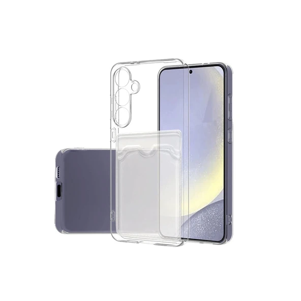 Samsung Galaxy S24 Fe Kılıf Kart Şeffaf Silikon - Şeffaf ürün görseli 1