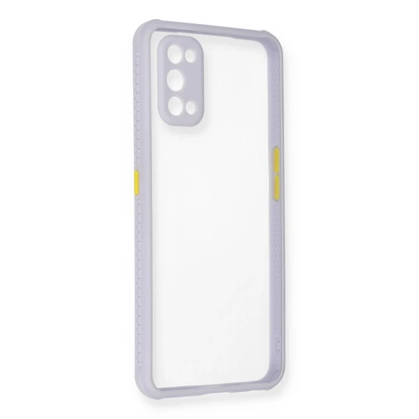 Realme 7 Pro Kılıf Miami Şeffaf Silikon - Lila ürün görseli 1