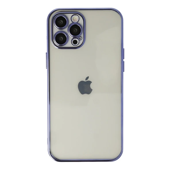 Apple İphone 12 Pro Kılıf Razer Lensli Silikon - Mor ürün görseli 1