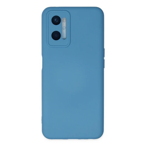 Oppo A96 Kılıf Nano İçi Kadife Silikon - Mavi ürün görseli 1