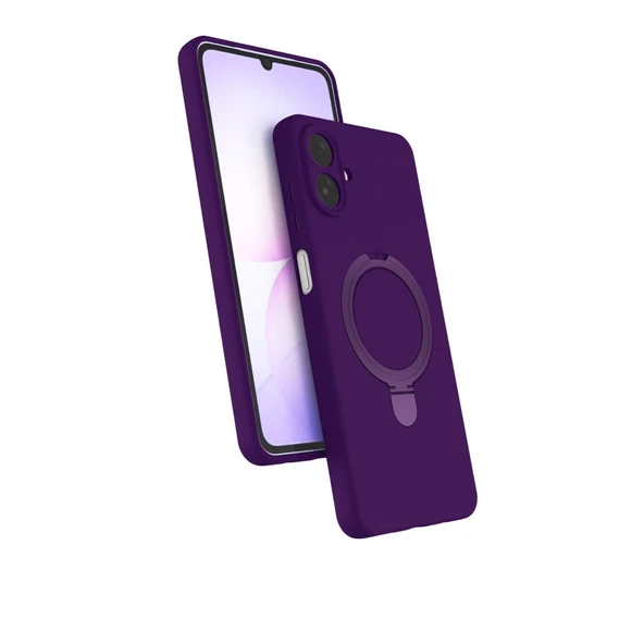 Samsung Galaxy A07 4g Regal Magsafe Standlı Kapak - Derin Mor ürün görseli 1