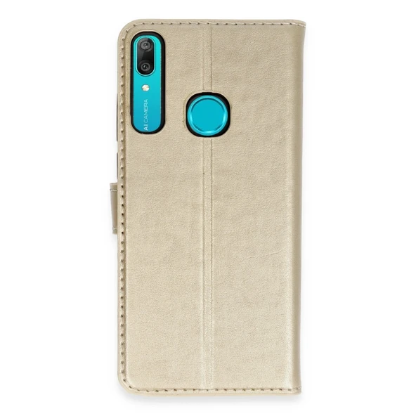 Huawei Y6 Prime Kılıf Trend S Plus Kapaklı Kılıf - Gold ürün görseli 1