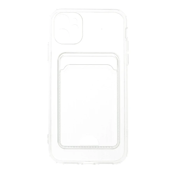 Apple İphone 11 Kılıf Kart Şeffaf Silikon - Şeffaf - Resim 4
