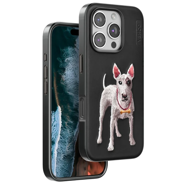 Venco Apple İphone 16 Pro Max Perma Desenli Kapak - Siyah ürün görseli 1