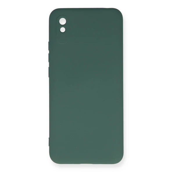 Xiaomi Redmi 9a Kılıf Nano İçi Kadife Silikon - Koyu Yeşil ürün görseli 1