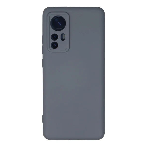 Xiaomi Mi 12 Kılıf Nano İçi Kadife Silikon - Gri ürün görseli 1