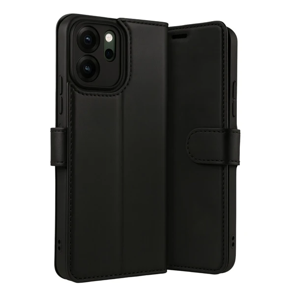 Oppo Reno 14f Trend S Plus Kapaklı Kılıf - Siyah ürün görseli 1