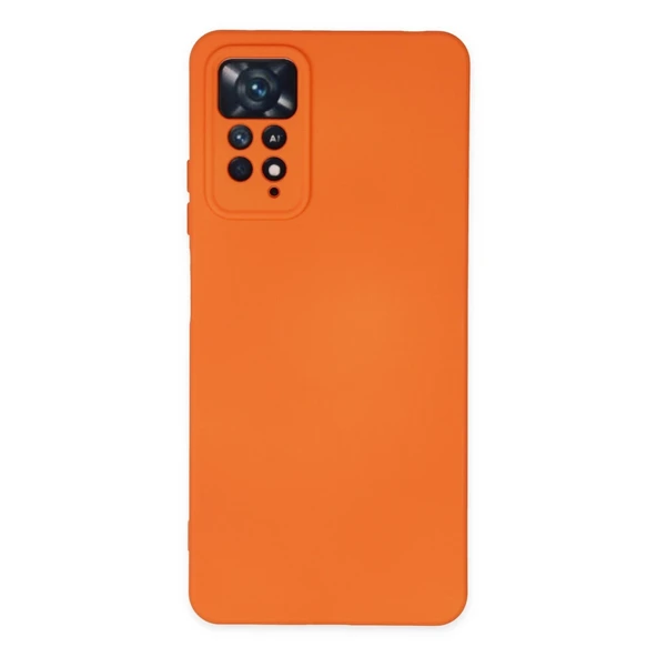 Xiaomi Redmi Note 11 Pro Kılıf Nano İçi Kadife Silikon - Turuncu ürün görseli 1