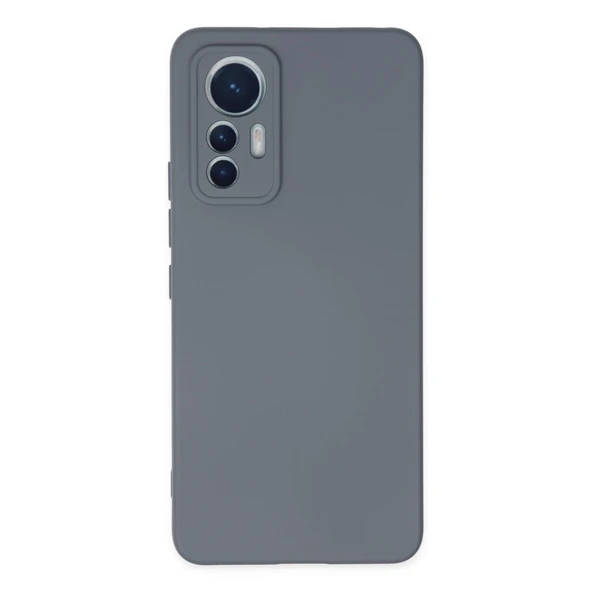 Xiaomi Mi 12 Lite Kılıf Nano İçi Kadife Silikon - Gri ürün görseli 1