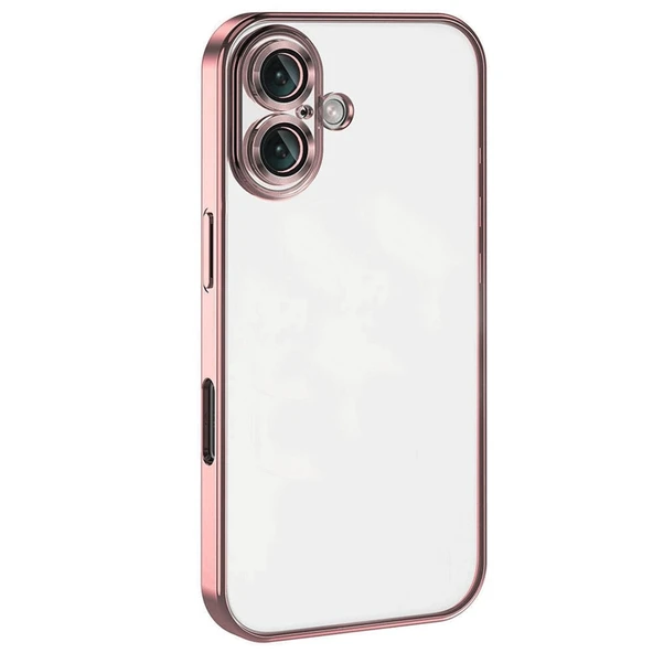 Apple İphone 16 Kılıf Razer Lensli Silikon - Pembe ürün görseli 1