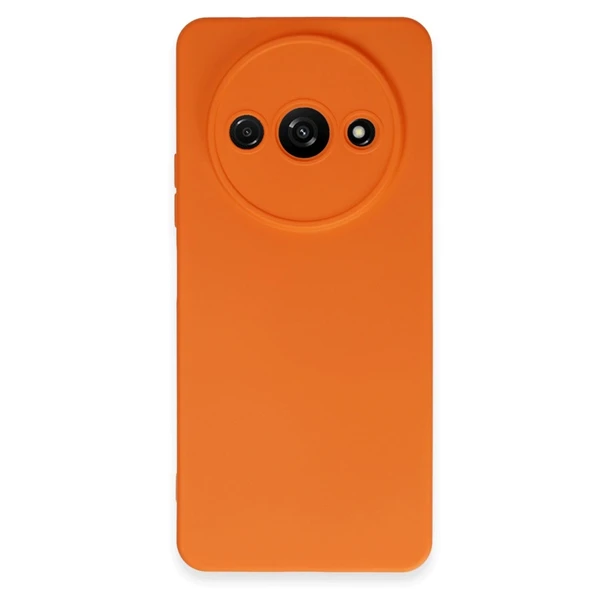 Xiaomi Redmi A3 4g Kılıf Nano İçi Kadife Silikon - Turuncu ürün görseli 1