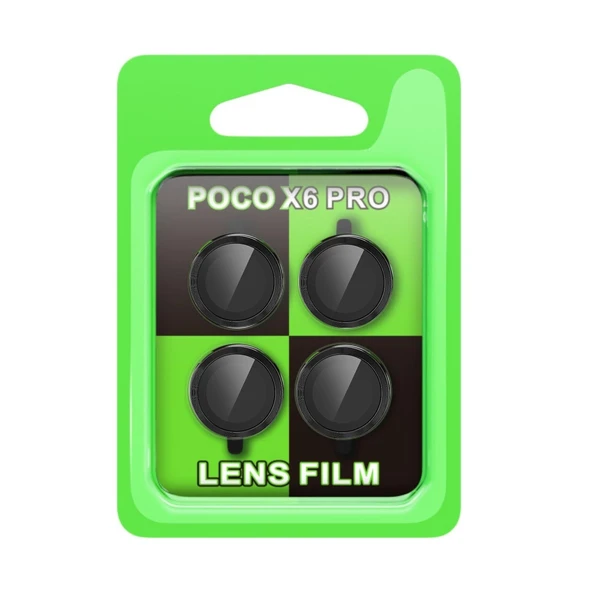 Xiaomi Poco X6 Pro Raze Metal Kamera Lens - Siyah ürün görseli 1