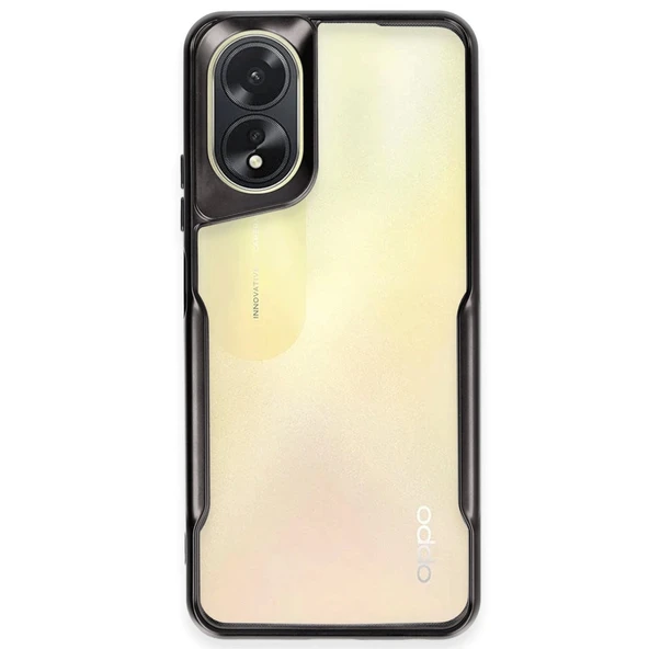 Oppo A38 Kılıf Boyi Silikon Kapak - Siyah ürün görseli 1