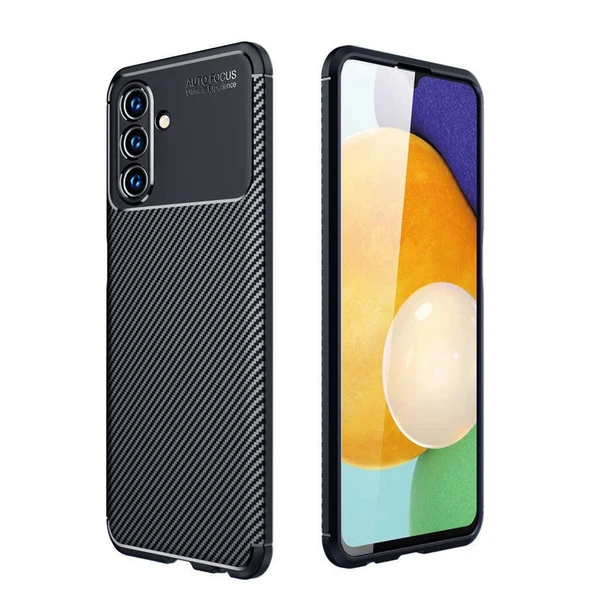 Samsung Galaxy A36 Kılıf Auto Focus Karbon Kapak - Siyah ürün görseli 1