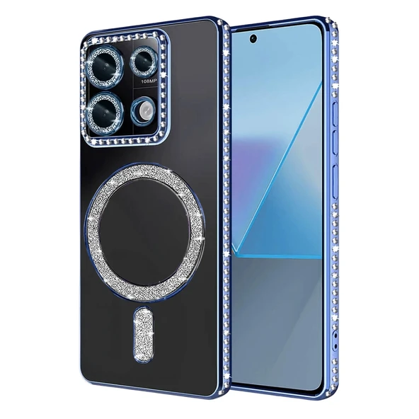 Xiaomi Redmi 13c Joke Simli Magneticsafe Kılıf - Mavi ürün görseli 1