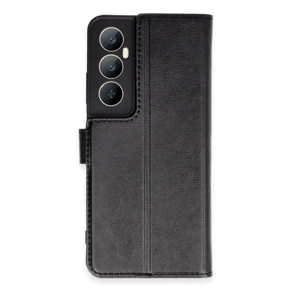 Realme C65 Kılıf Trend S Plus Kapaklı Kılıf - Siyah ürün görseli 1
