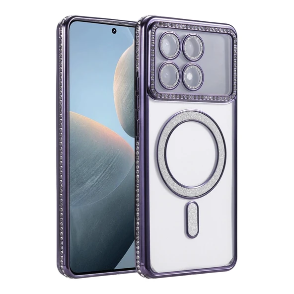 Xiaomi Poco X6 Pro Joke Simli Magneticsafe Kılıf - Derin Mor ürün görseli 1