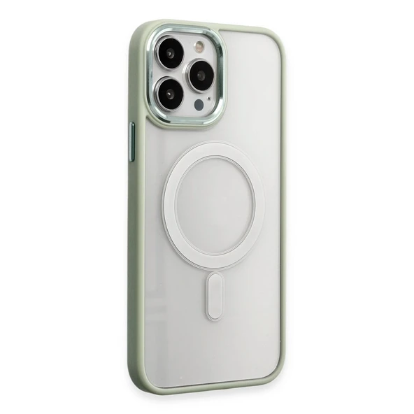 Apple İphone 15 Pro Max Kılıf Room Magneticsafe Silikon - Su Yeşili ürün görseli 1