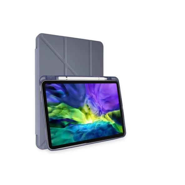 Apple İpad Pro 11 (2021) Kılıf Kalemlikli Hugo Tablet Kılıfı - Lila ürün görseli 1