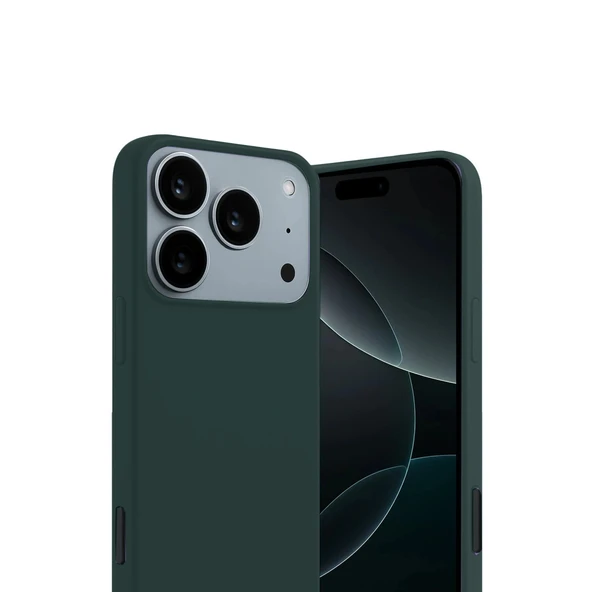 Apple İphone 17 Pro First Silikon - Koyu Yeşil - Resim 2