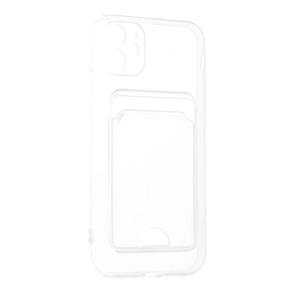 Apple İphone 11 Kılıf Kart Şeffaf Silikon - Şeffaf - Resim 2