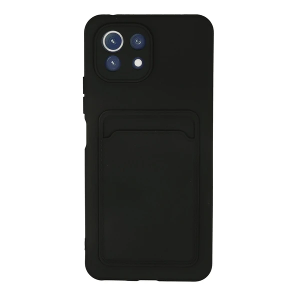 Xiaomi Mi 11 Kılıf Kelvin Kartvizitli Silikon - Siyah ürün görseli 1