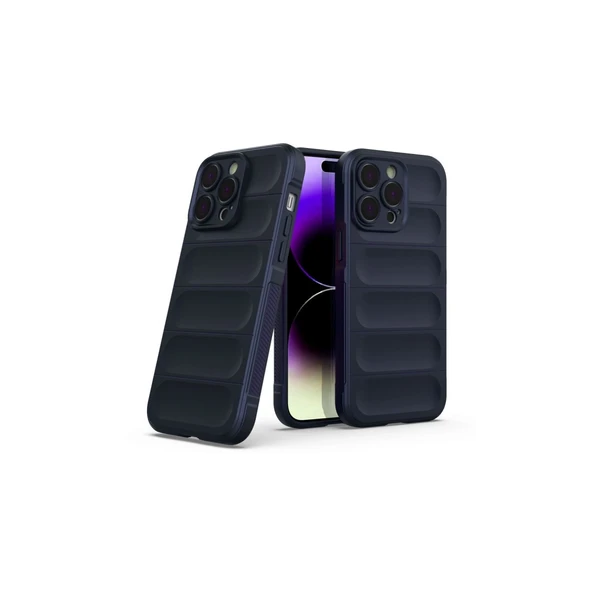 Apple İphone 15 Pro Max Kılıf Optimum Silikon - Lacivert - Resim 3