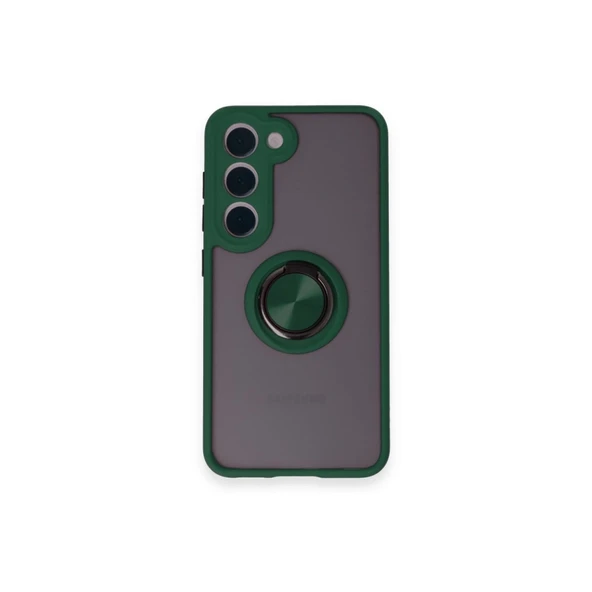 Samsung Galaxy M15 Kılıf Montreal Yüzüklü Silikon Kapak - Yeşil ürün görseli 1
