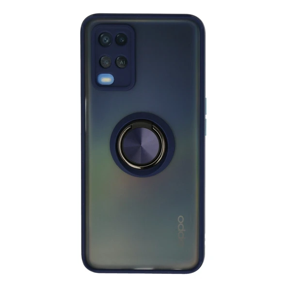 Oppo A54 4g Kılıf Montreal Yüzüklü Silikon Kapak - Lacivert ürün görseli 1