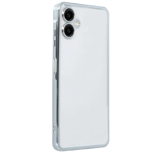 Samsung Galaxy A06 Kılıf Razer Lensli Silikon - Gümüş ürün görseli 1