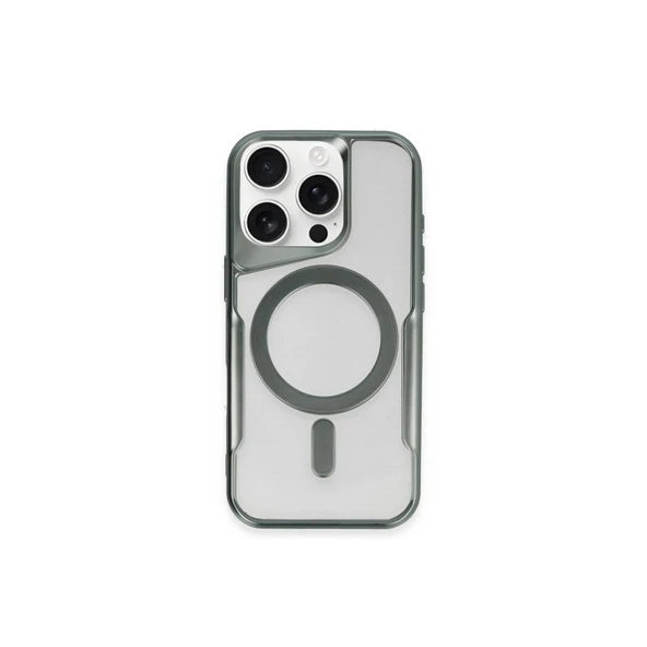 Apple İphone 11 Pro Max Kılıf Boyi Magsafe Silikon Kapak - Yeşil ürün görseli 1