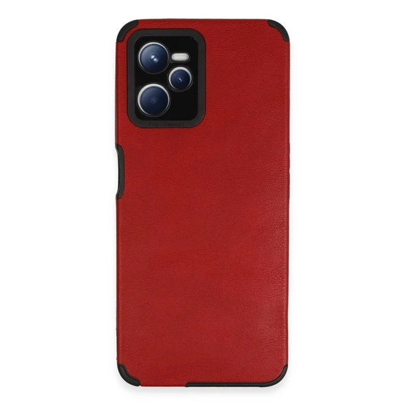 Realme C35 Kılıf Loop Deri Silikon - Kırmızı ürün görseli 1