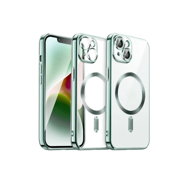 Apple İphone 15 Kılıf Kross Magneticsafe Kapak - Açık Yeşil ürün görseli 1