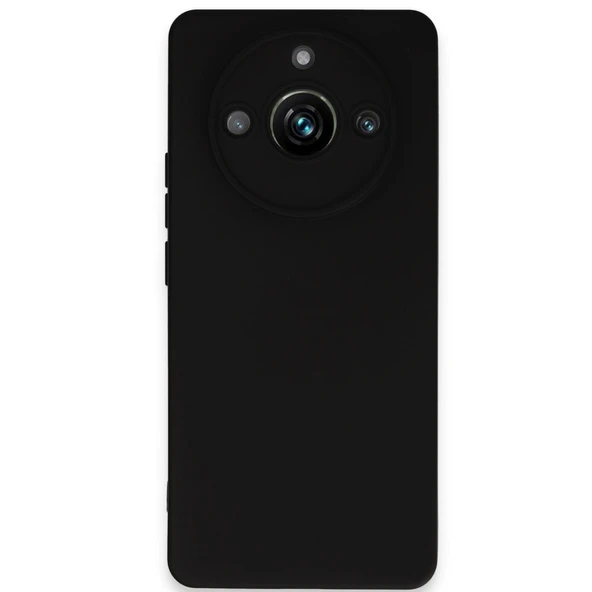 Realme 11 Pro Kılıf Nano İçi Kadife Silikon - Siyah ürün görseli 1