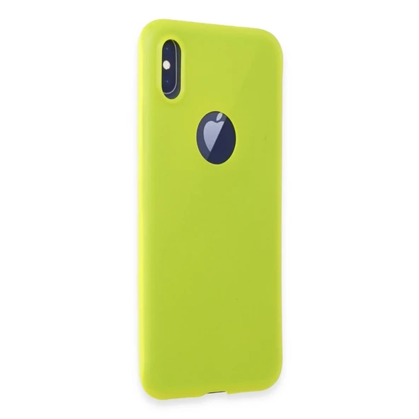 Apple İphone X Kılıf First Silikon - Parlak Sarı - Resim 2