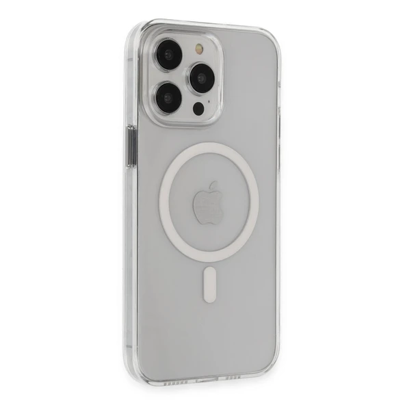 Apple İphone 15 Pro Max Kılıf Tron Şeffaf Magsafe Kapak - Şeffaf ürün görseli 1